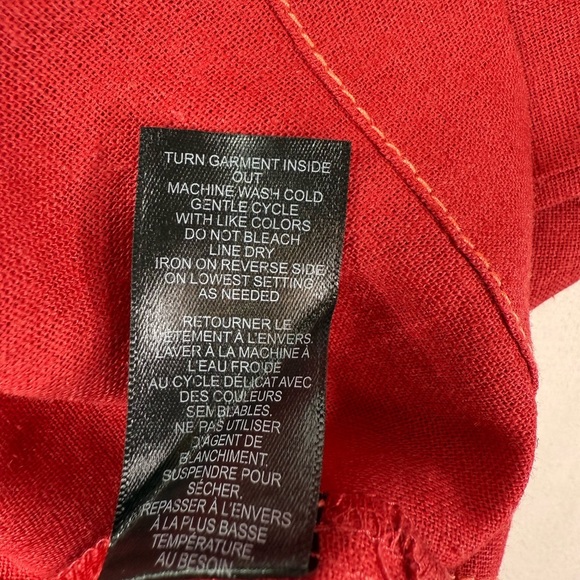 Studio 1886 Pullover Linen Blend Puff Short Sleeve Dress Size XL - Picture 7 of 9